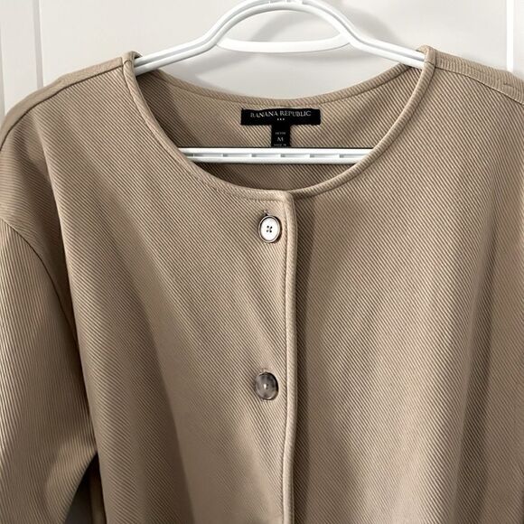 Banana Republic Factory Tan Tie Waist Jacket - Picture 2 of 5